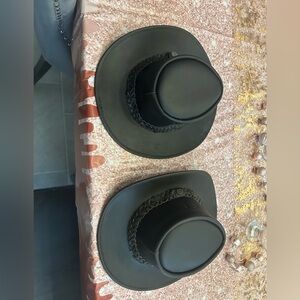 Leather Kakadu Australia NWOT unisex cowboy hat 1 BLK, 1 BRN s- MED sold 1 each